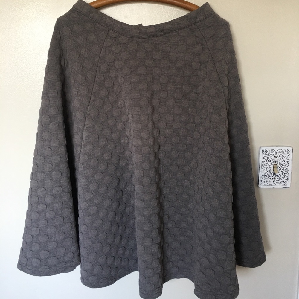 JAO Los Angeles Textured Polka Dot Knit Skirt Sz L